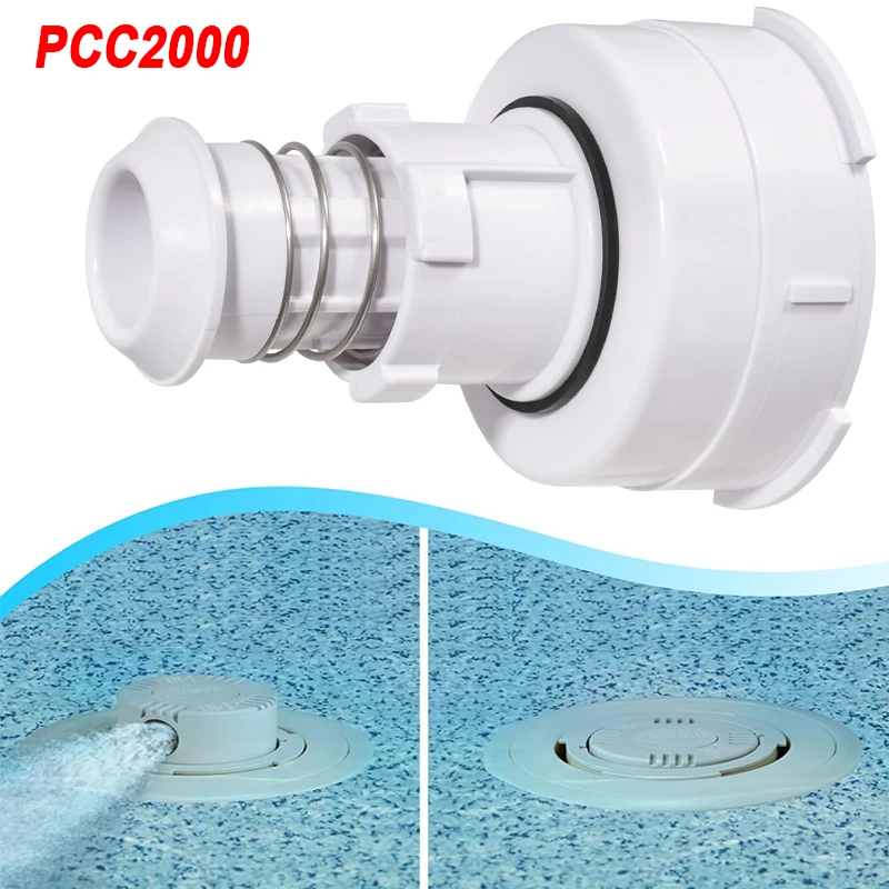Standard Replacement for Paramount PCC2000 Rotating Pop Up Head Nozzel for PCC 2000 In-Floor Cleaning System, White