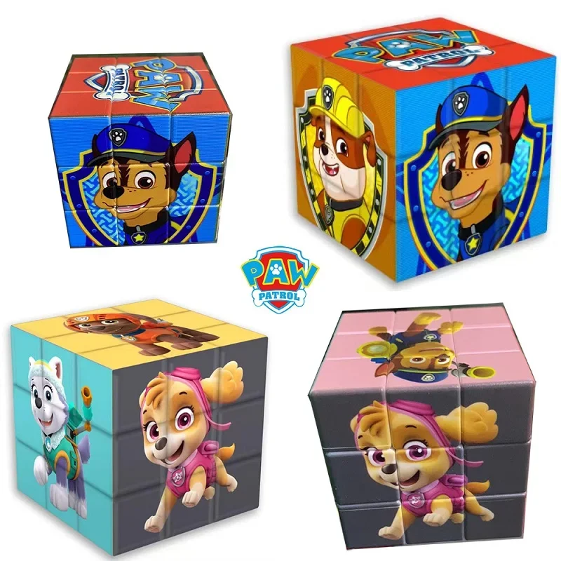 PAW Patrol Chase Cartoon Kids Rubik Cube Toys Early Childhood Education Development Intellectual Boy Girl Fruit Puzzle 3×3 Set