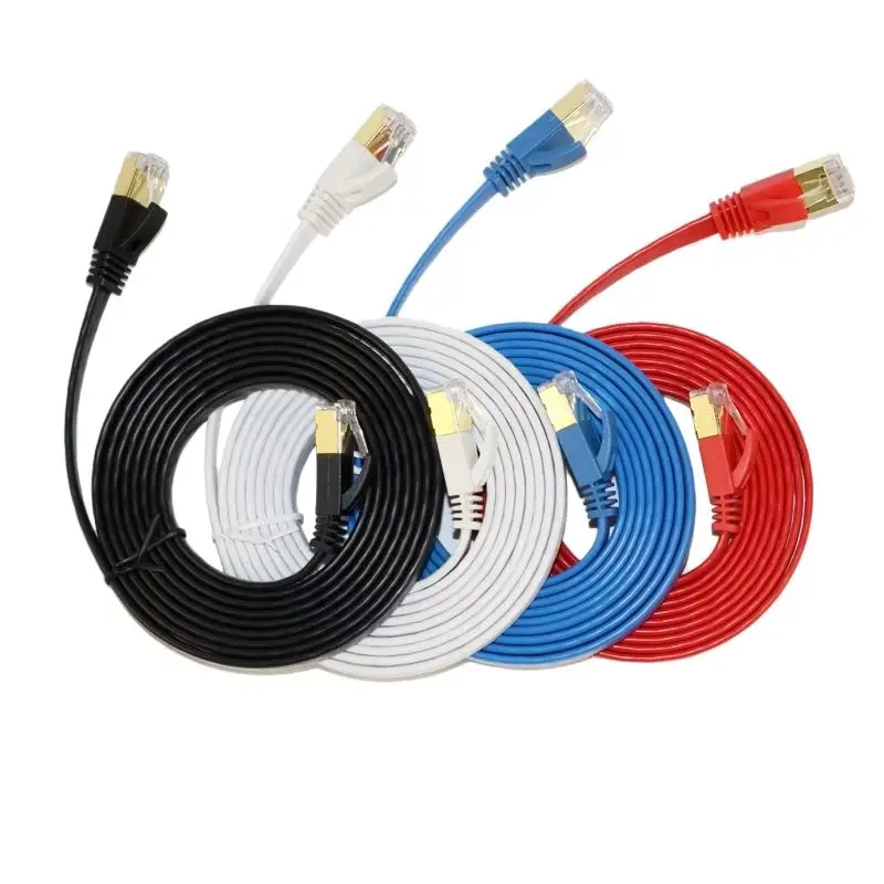 Kabel Ethernet 1-50M RJ45 Cat7 Lan SSTP CAT 7 RJ 45 Kabel Jaringan Kabel Patch untuk Komputer Desktop Laptop Modem Router Modem DLS