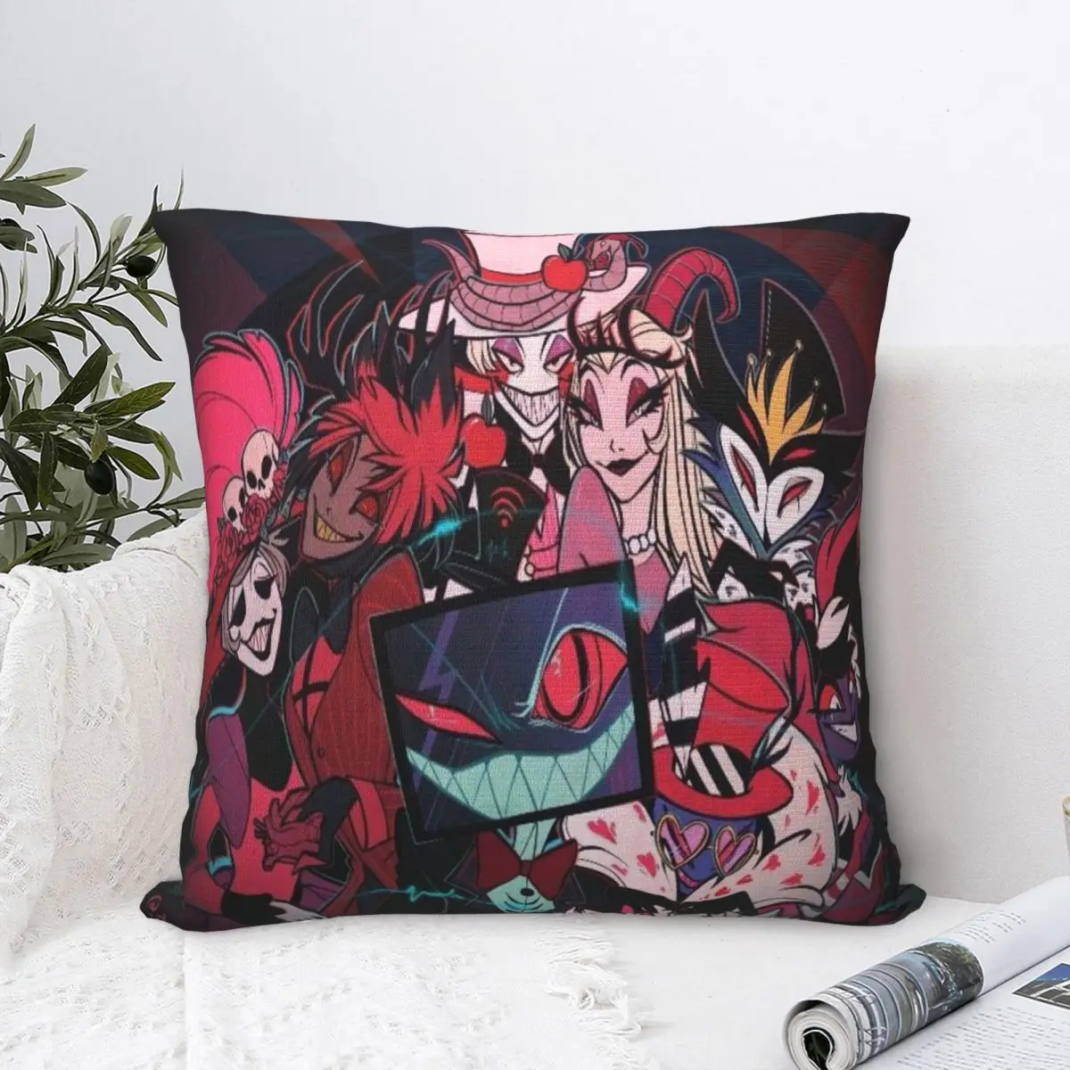 Decorative Pillowcases Hazbines Hoteles Alastor Vox 2 Product Home Pillow Case Cover Square Multi-Size Wholesale