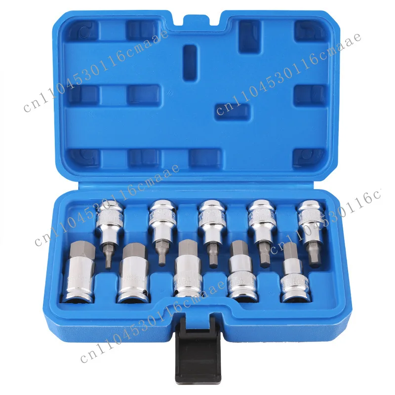 Hexagon sleeve set, hexagon T30t40t50 plum blossom M-shaped batch, large flying sleeve screwdriver, for car maintenance