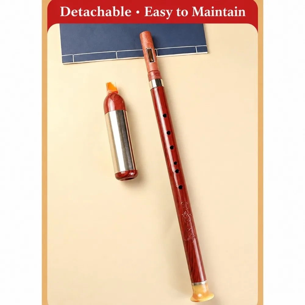 Vertically Blown Bawu Flute Resin Tight Rich Timbre Bawu Bakelite Portable C/B/G/F Key Chinese Vertical Flute Beginner