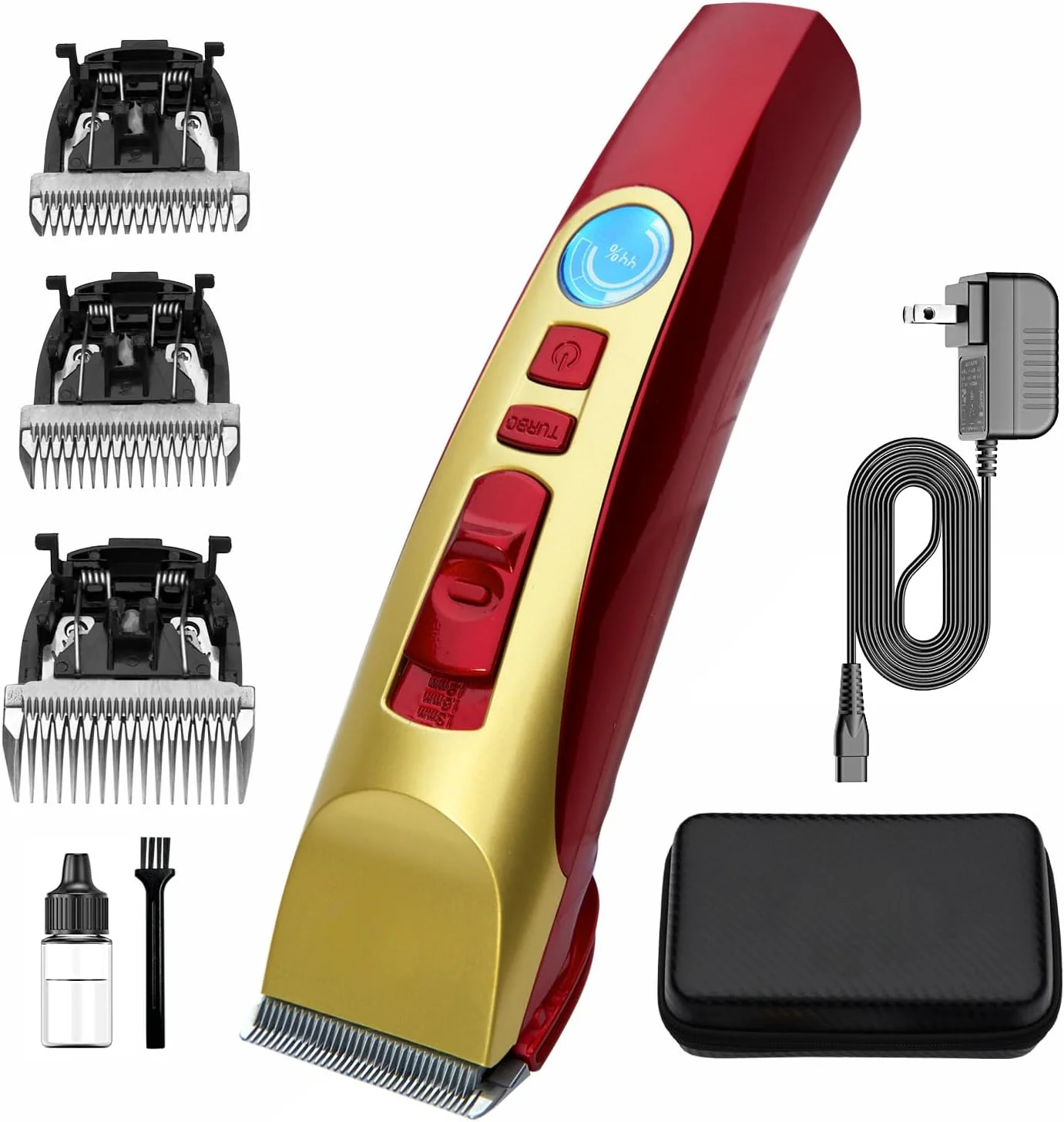 

Dog Clippers Professional Heavy Duty Grooming Clipper 2-Speed Low Noise High Power Rechargeable Cordless Pet Tools for Small