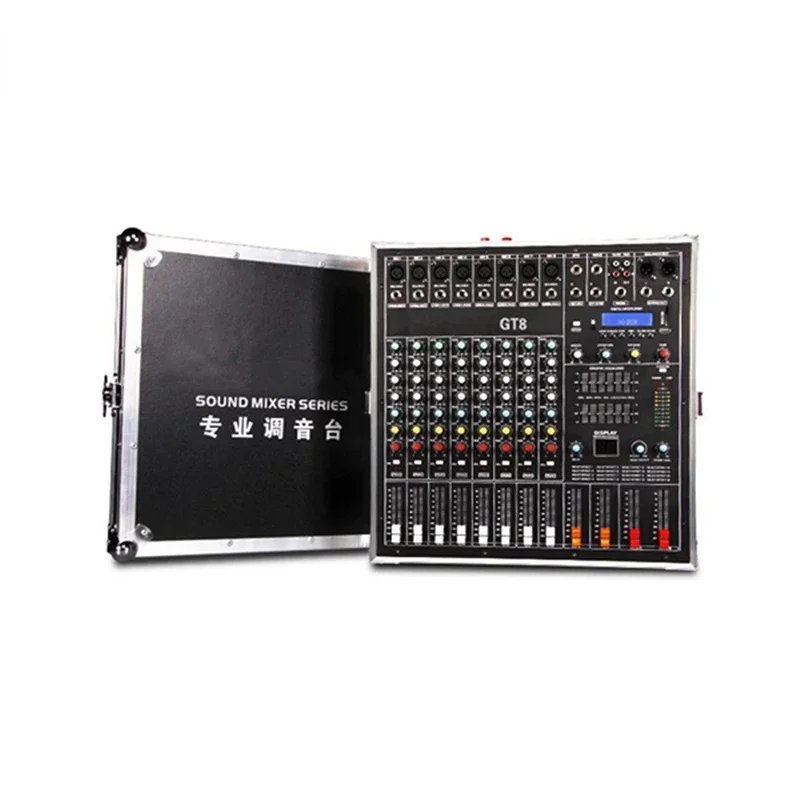 for 8 channel 500W*2 Professional Audio Video Mixer with Amplifier