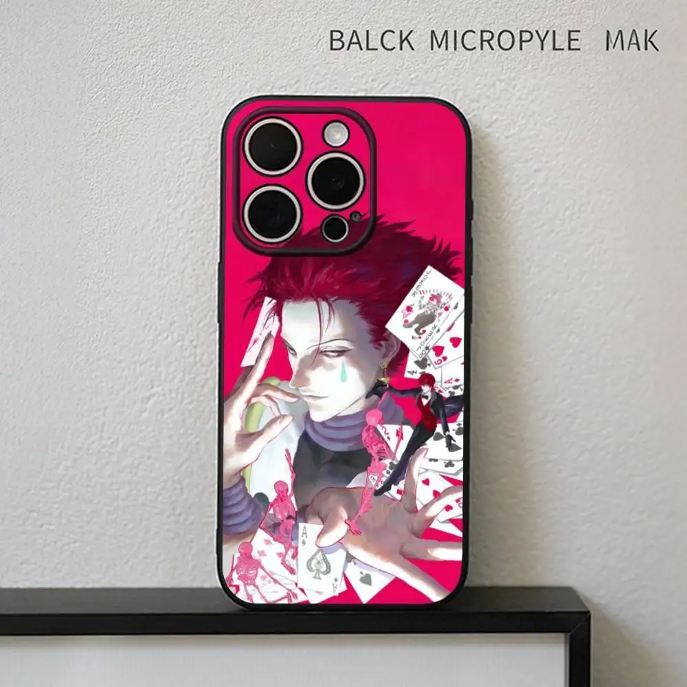 Funda de teléfono Hot Anime HUNTER-HUNTER para iPhone17,16,15,14,13,12,11 Plus,Pro Max, funda negra suave