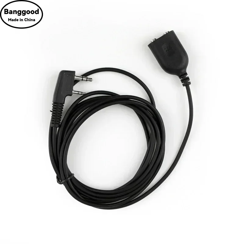 

K type 2m Long Speaker Mic Microphone Headset Earpiece Extension Cable Cord for Kenwood TK308 BaoFeng UV-5R PX-777 UVF8D Radio