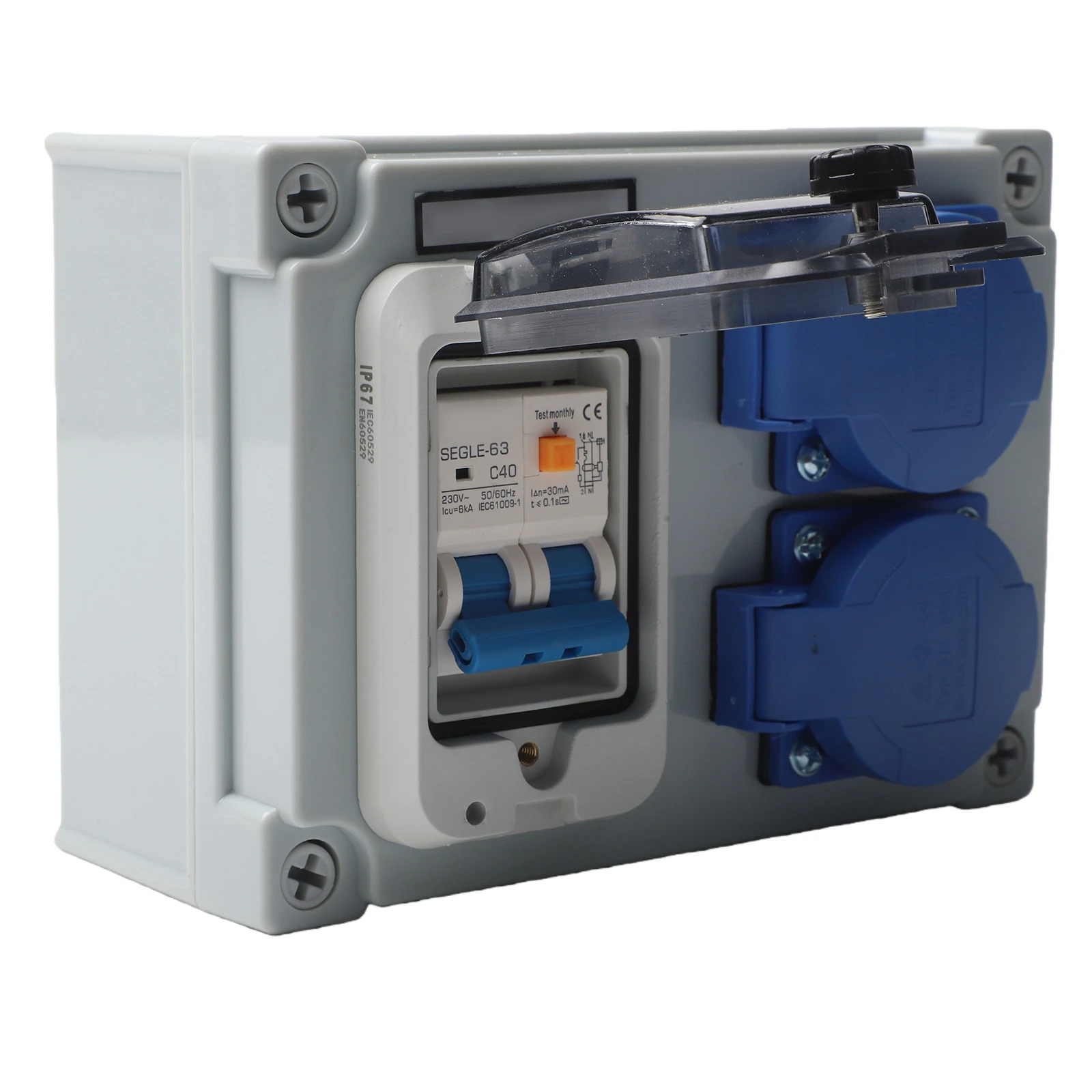 

Двухконтактная розетка для строительных площадок, высокопроизводительный распределительный щит, автоматический выключатель, простая установка