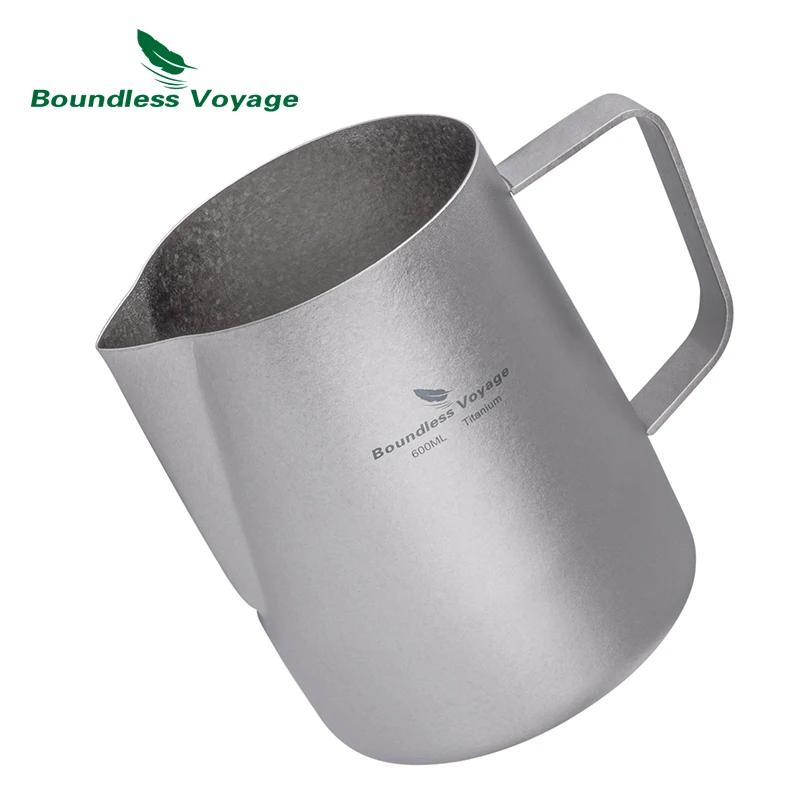 

Boundless Voyage Titanium Coffee Latte Art Pitcher Milk Frothing Pitcher Latte & Espresso Milk Jug Cup Coffee Handcraft