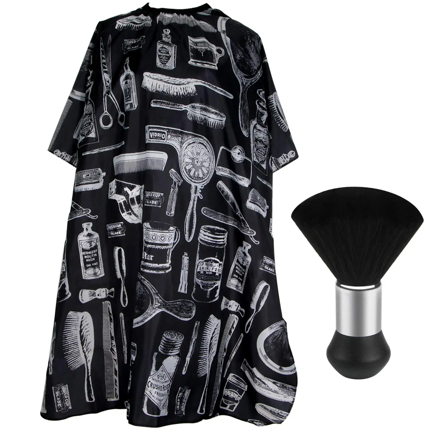 

Профессиональная накидка для стрижки волос, 2 шт., с щеткой для шеи, накидка для парикмахера большого размера для мужчин, женщин и детей