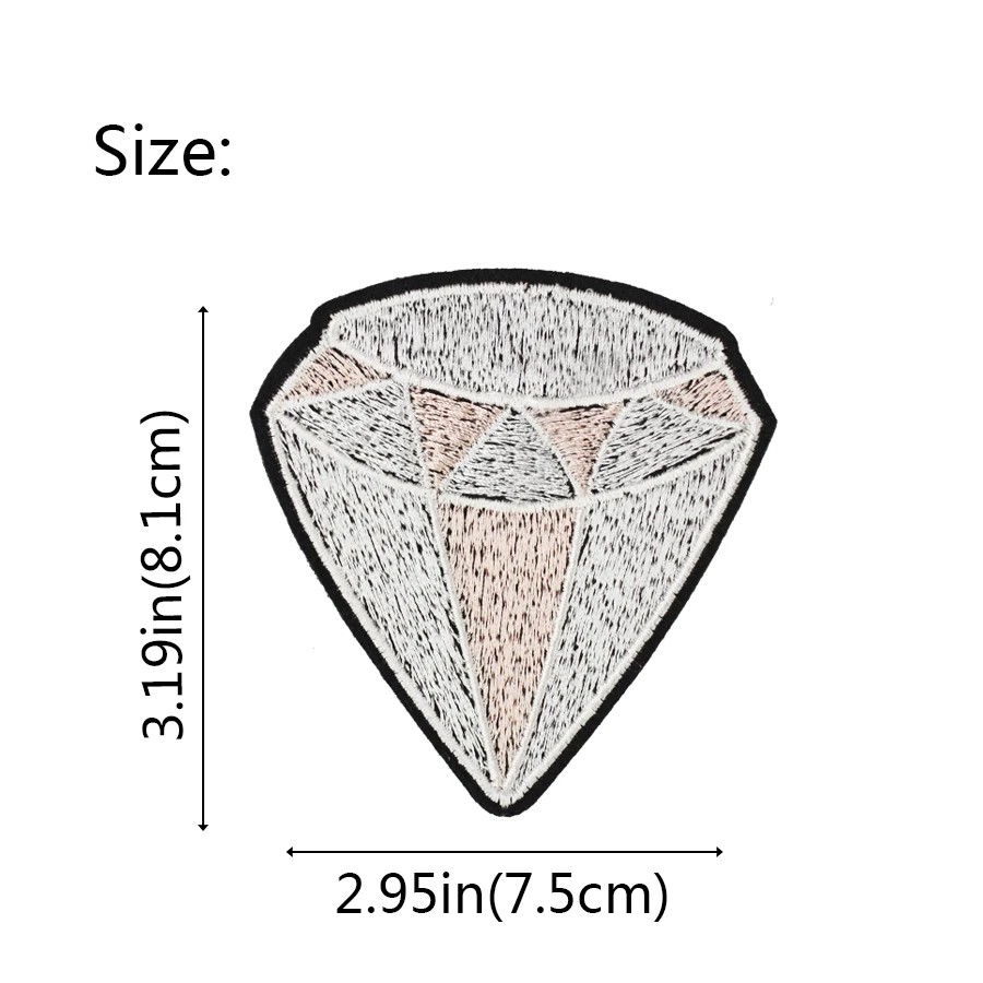 10pcs diamond embroidered patches for clothing iron on patches for clothes badges clothes iron-on patches for jeans