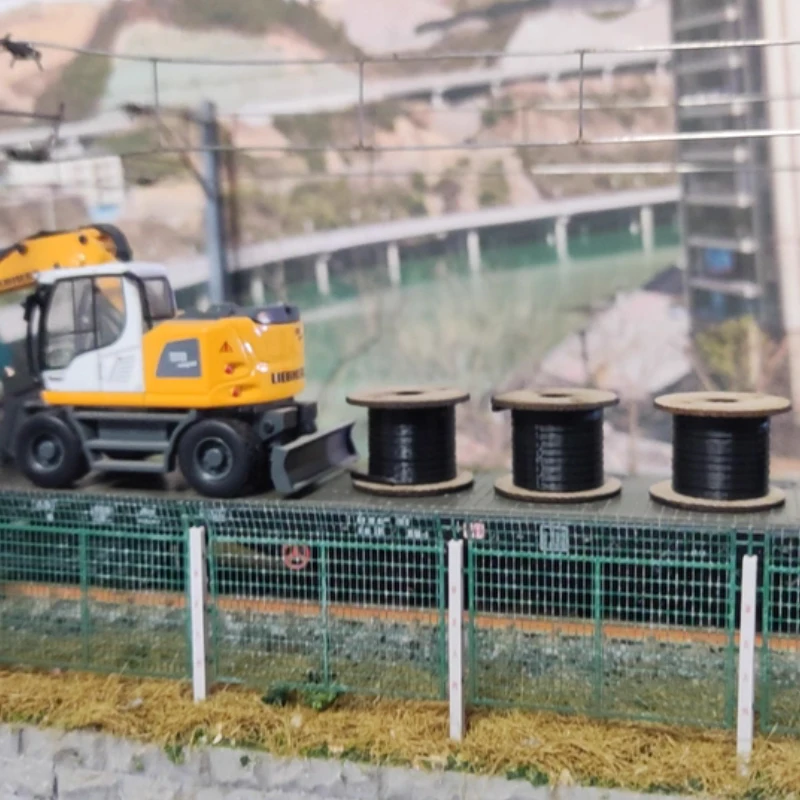 Simulation Metal Fence Model N Scale Protection Guardrail With 8 Pillars For Railway Train Layout Sand Table Scene Diorama 1PCS