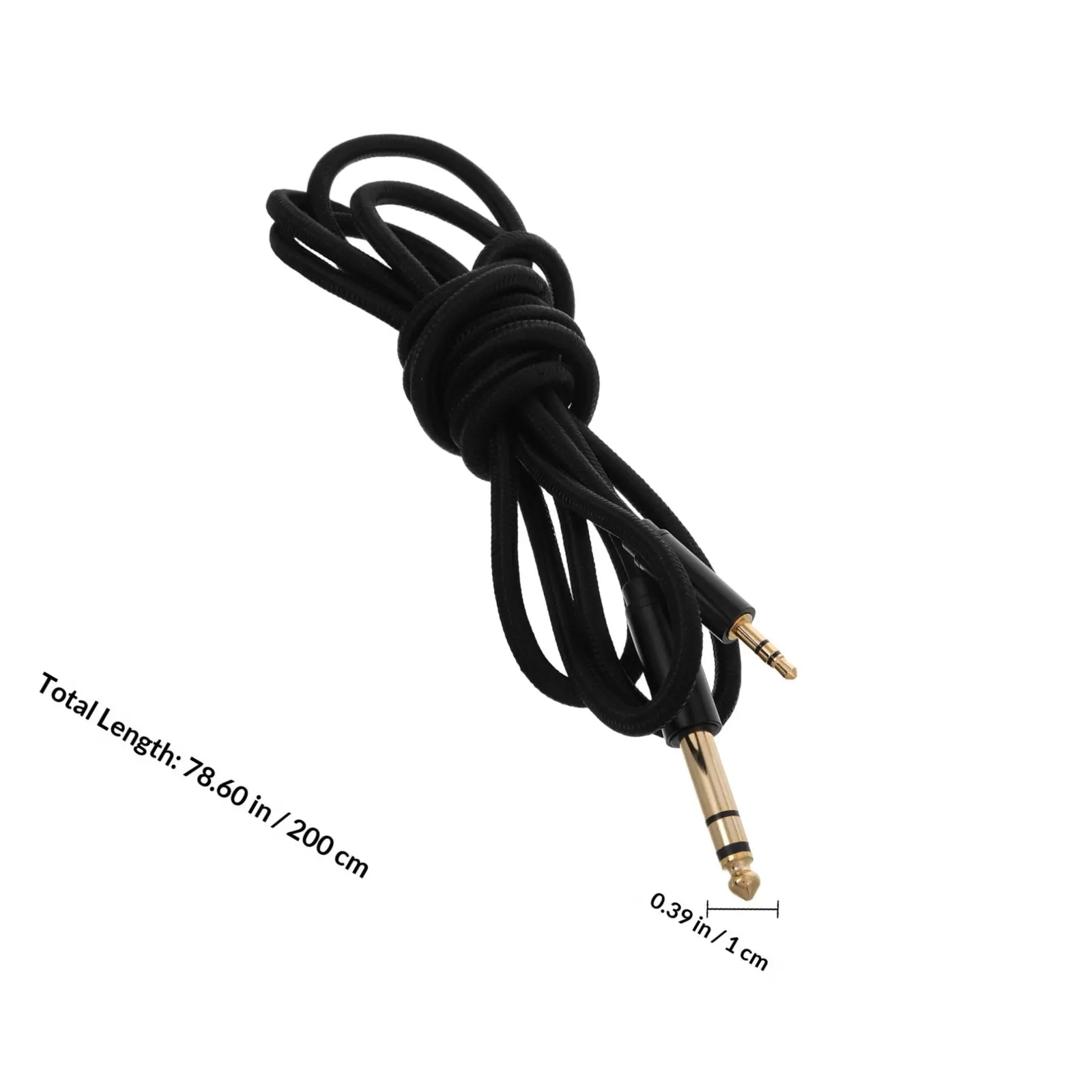 High .5mm to 6.5mm Male to Male Stereo Audio Cable for Guitar Pedal Board Keyboard Subwoofer Amp Speaker Headphone