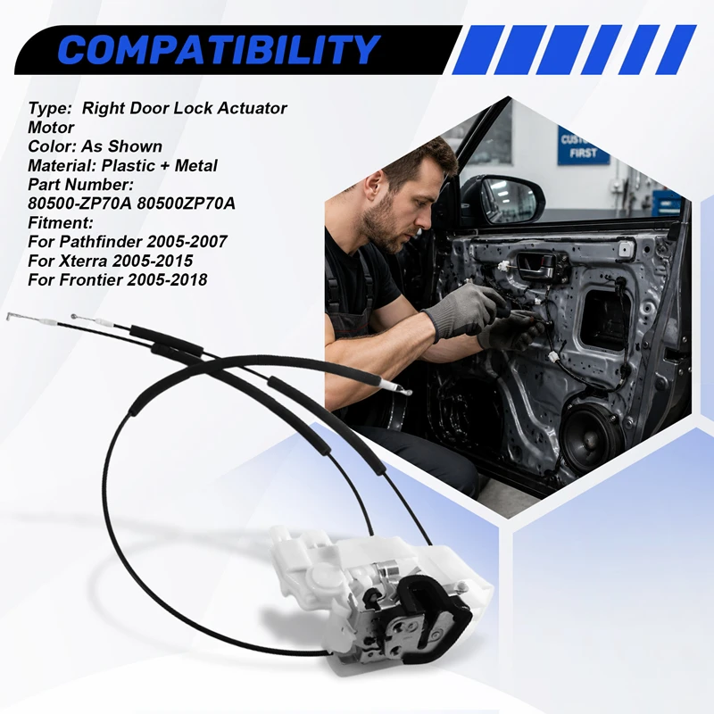 Super Sale Front Right Door Lock Actuator Motor 80500-ZP70A 80500ZP70A for Nissan Xterra Pathfinder Frontier 2005-2018