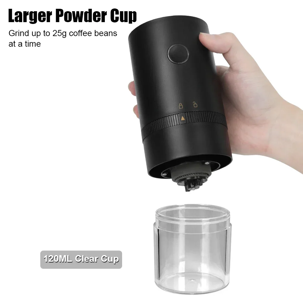 USB Rechargeable Espresso Maker Portable Automatic Beans Mill For Cafe Home Travel Electric Coffee Grinder