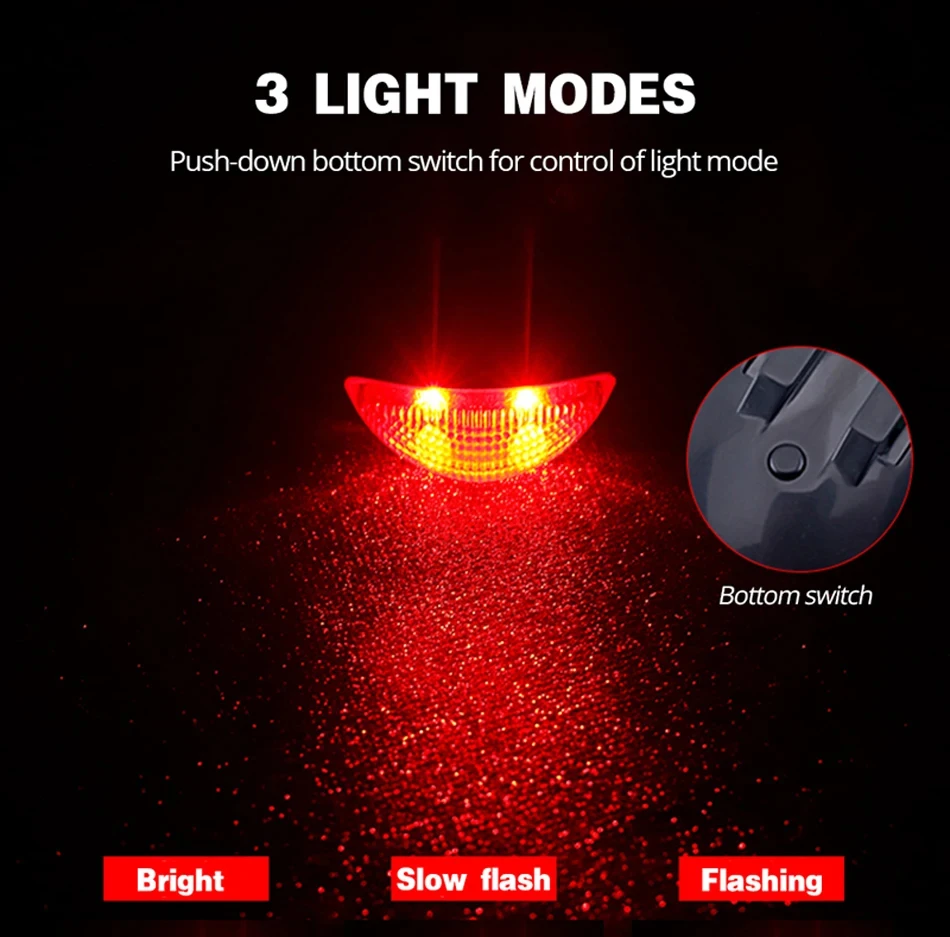 Bike Front Lights Night Riding Bicycle Taillight Solar Energy Light Outdoor Waterproof Safety Warning Lights Lamp MTB Cycling