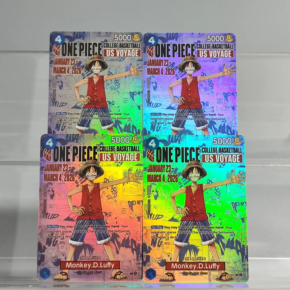 

Коллекционная промо-карта-игрушка Self Made Proxy One Piece OPCG English Luffy P-055 College Basketball US Voyage Game Collection