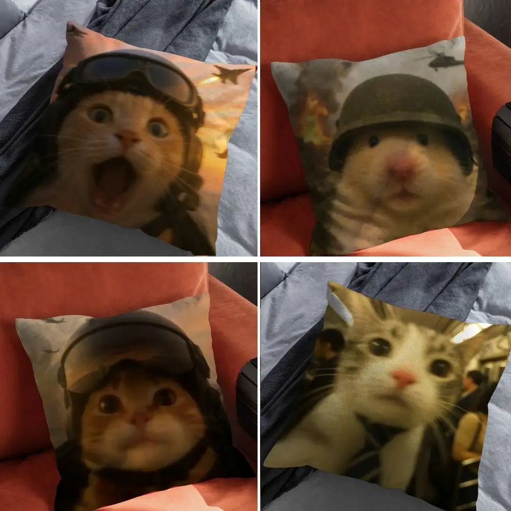 

dogs cats cute funny gift Pillow Case For Car Pillows 60x60 Cushions Luxury Double sided Cover Home and Decoration Sofa 30x30
