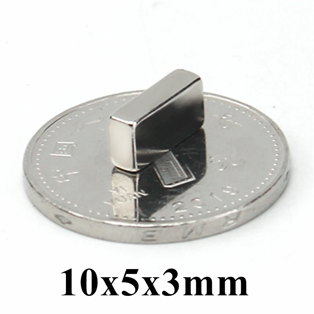 10-500pcs 10x5x3mm Super Powerful Strong Rare Earth Block NdFeB Magnet Neodymium N35 Magnets 10x5x3 mm