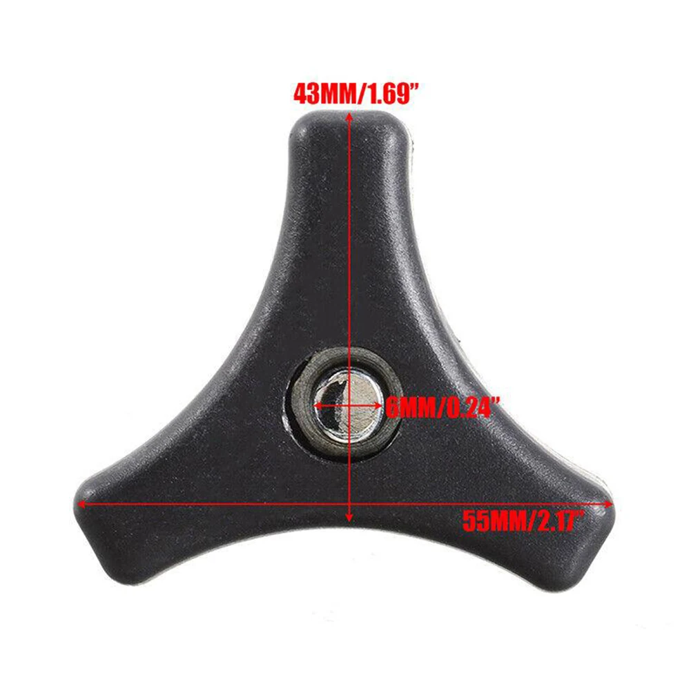 1/2Set 50mm Triangle Handle Knob And Bolt For Mountfield Lawn Mowers Plastic Nut Screw Replacement Kit For Garden Tools