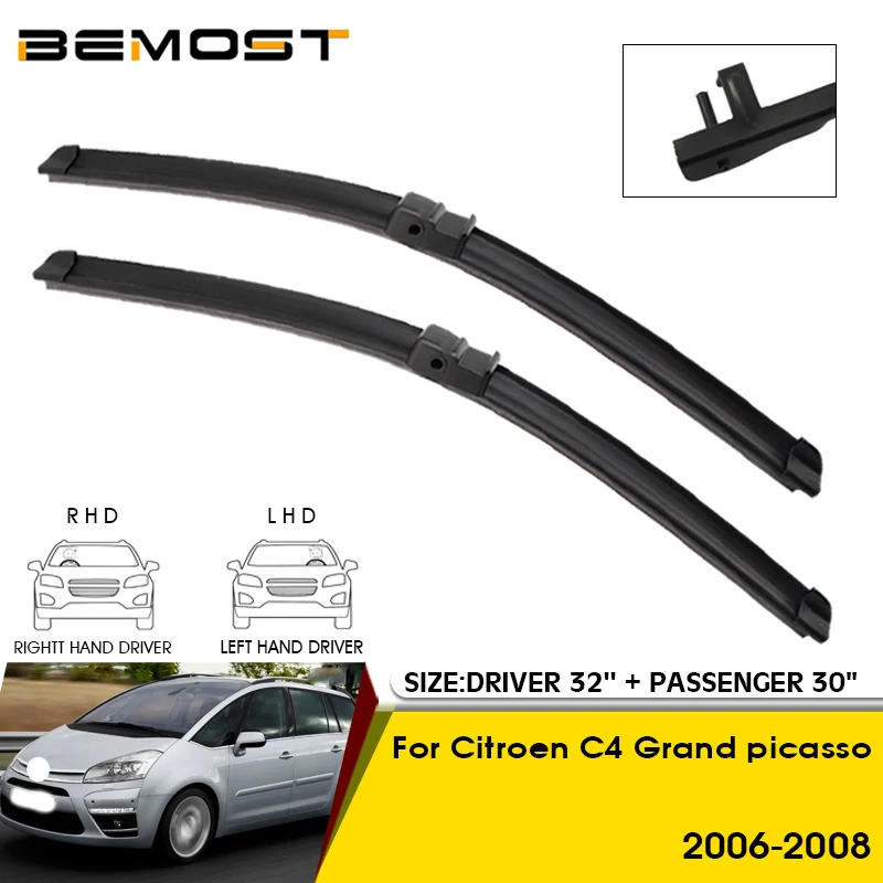 

Car Wiper Blades For Citroen C4 Grand picasso 2006-2008 Windshield Windscreen Front Window Blades 32"+30" Car Accessories