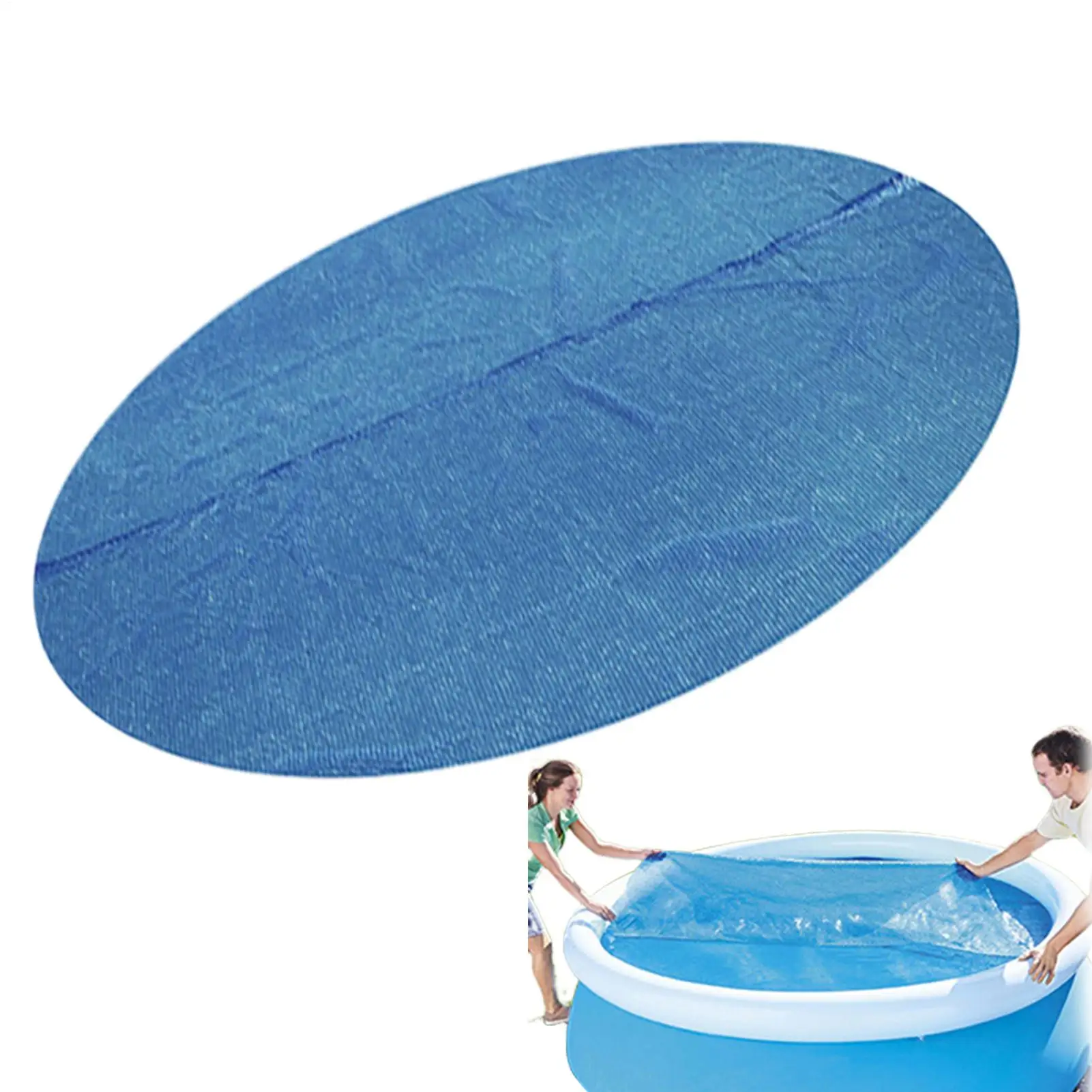 

6FT/8FT Swimming Pool Cover Round Water Evaporation Dustproof Outdoor Pool Tub Blanket Bubble Film Pool Accessories