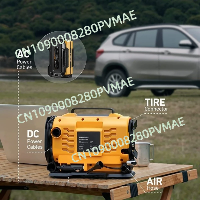 

Dual Power Supply Car Air Pump - AC 110-230V & DC 12V Portable Inflator