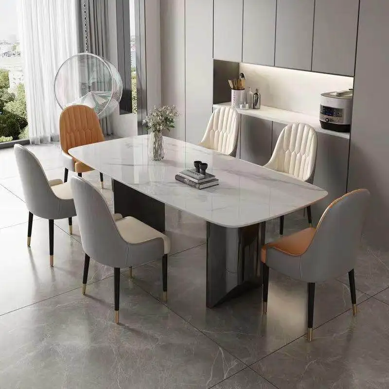 Unique Minimalist Dining Tables White Italian Extended Design Kitchen Tables Nordic Modern Mesas De Comedor Furniture For Home