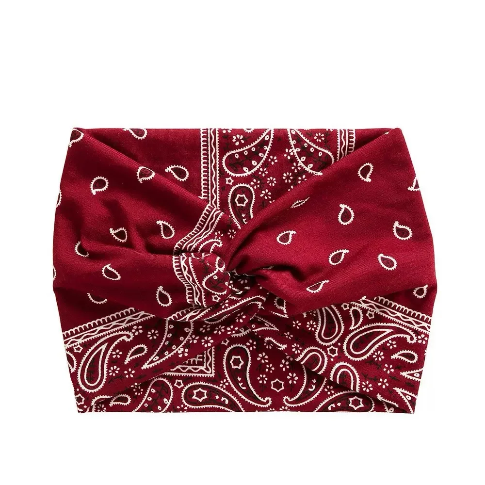 Breites Stirnband mit Bohemian-Print – wasserabsorbierend, Kreuzgurte, geeignet für Yoga, Laufen und den täglichen Gebrauch – Detail 10