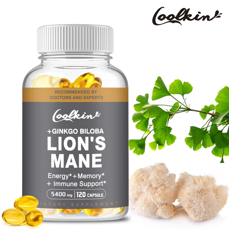 

Lion's Mane Mushroom Capsules - Enhance Brain Function, Improve Memory and Cognition, Improve Mood, and Sleep Health