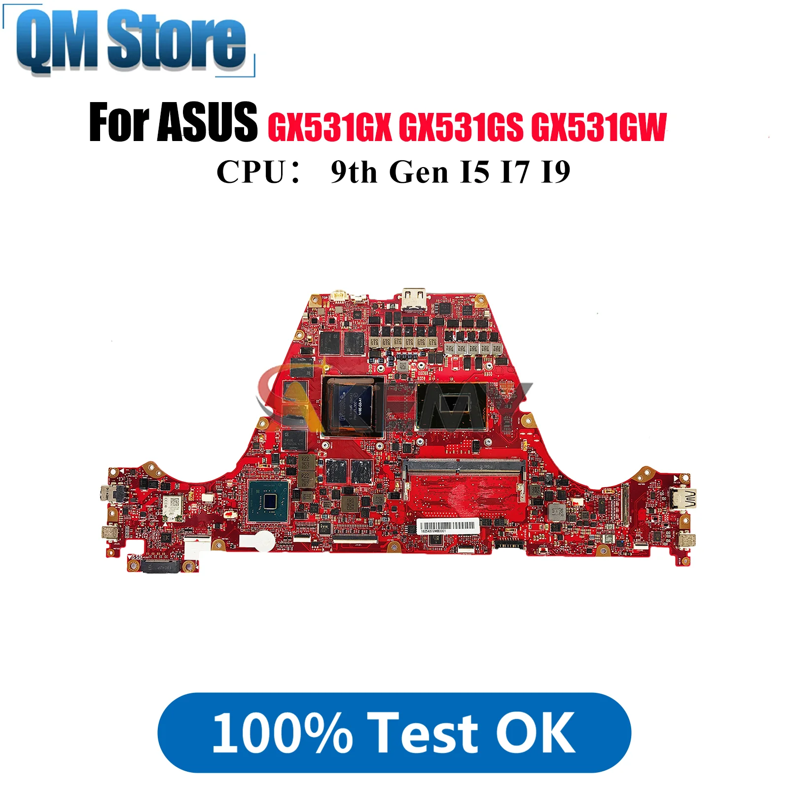 

GX531GX Laptop Motherboard For ASUS ROG Zephyrus GX531GX GX531GS GX531GM GX531GV GX531GW GX531G Mainboard I5 I7 I9 CPU tests OK