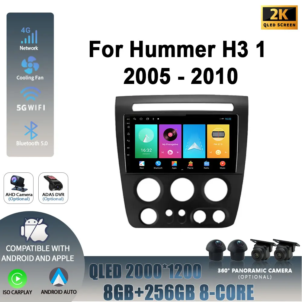 Android 14 For Hummer H3 1 2005-2010 Head Unit Wireless Carplay Stereo Car Radio Multimedia Navigation Player 2DIN WIFI