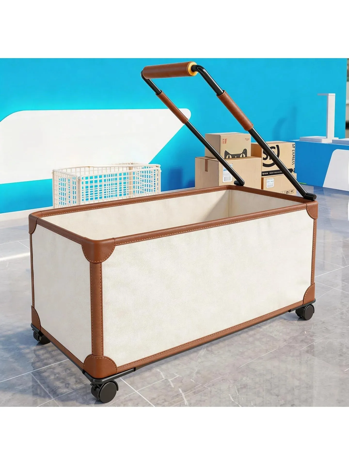 large-capacity-shopping-cart-portable-household-goods-moving-car-vegetable-buying-pull-rod-cart-small-push-cart-storage-organ
