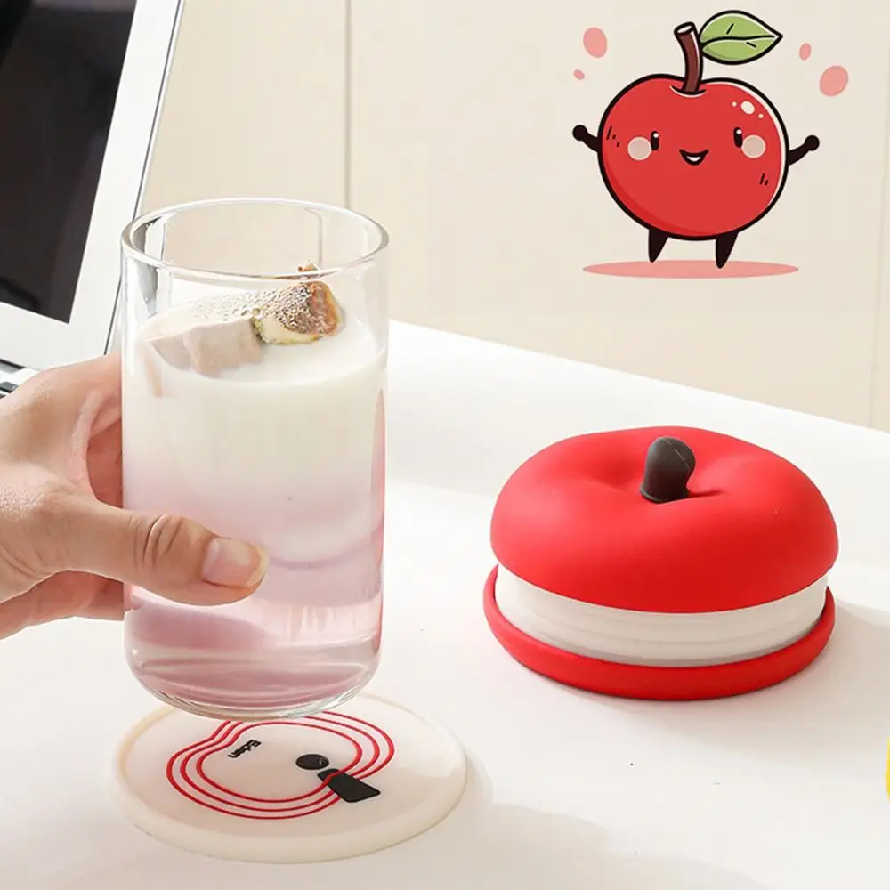 Creative Fruit Shape Coasters Set Anti Scald Stackable Nonslip Cup Mat Reusable Heat Resistant Decorative Placemats