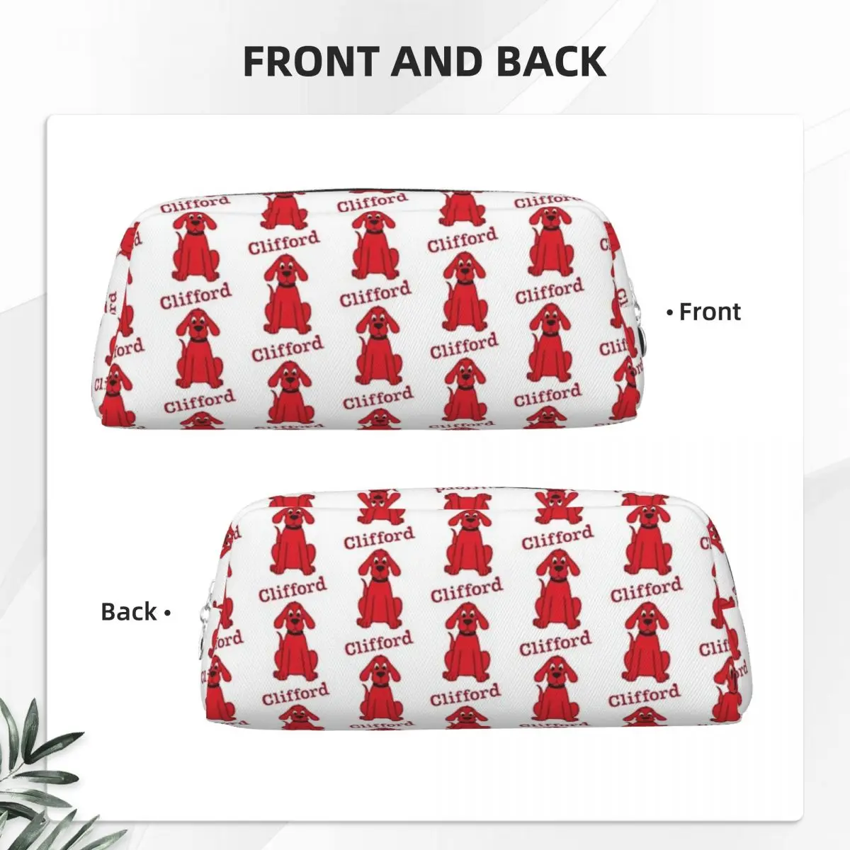 Clifford The Big Red Dog Pencil Cases for Student Gifts Pen Box Pencil Bag Pencil Pouch Pen Holder - view 2