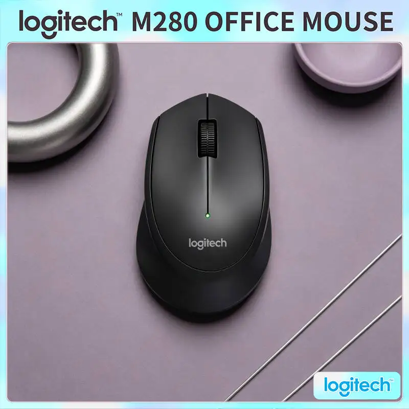 Ratón Óptico Inalámbrico Logitech M280 con Protección Antipolvo, 2.4GHz, 1000 DPI, Control Suave para Laptop, Mac, Windows