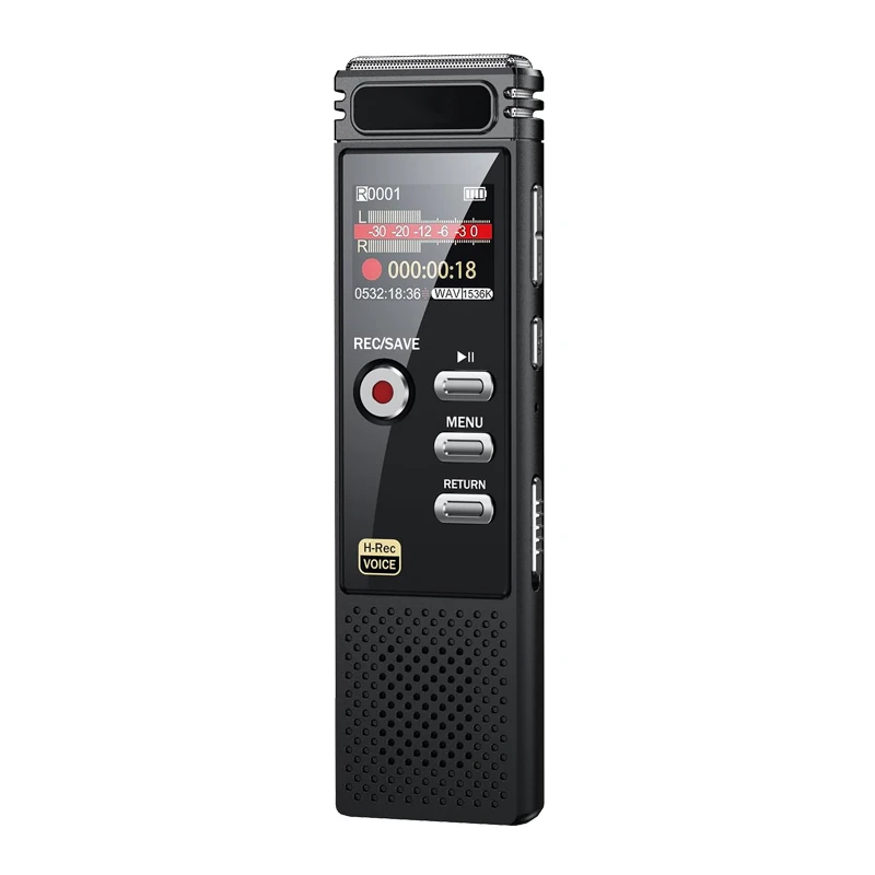 

Voice Activated Portable Recorder MP3 Player Telephone Audio Recording Dual Arc Microphone Digital Voice Recorder Dictaphone