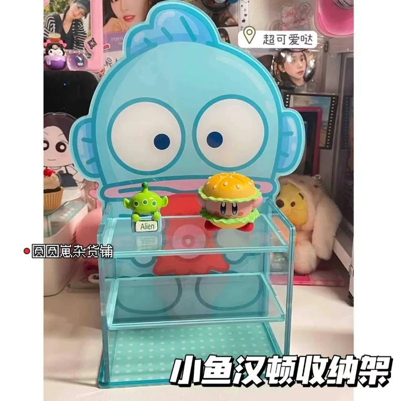 

Sweet Hangyodon Anime Kawaii Sanrio Ins Fashion Storage Box Cute Cartoon Case Desktop Decoration Case Lovely Gifts for Kids