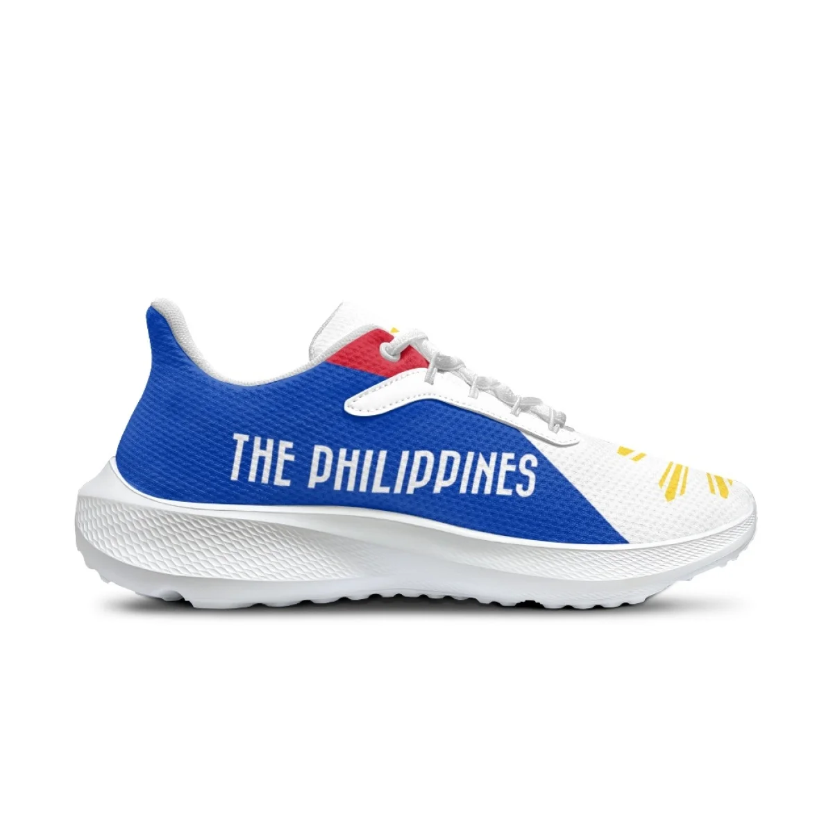 Sneakers Female Philippine Flag Designer Comfortable Lightweight Training Shoes Shock Absorption Lace Up Walking Shoes Zapatos