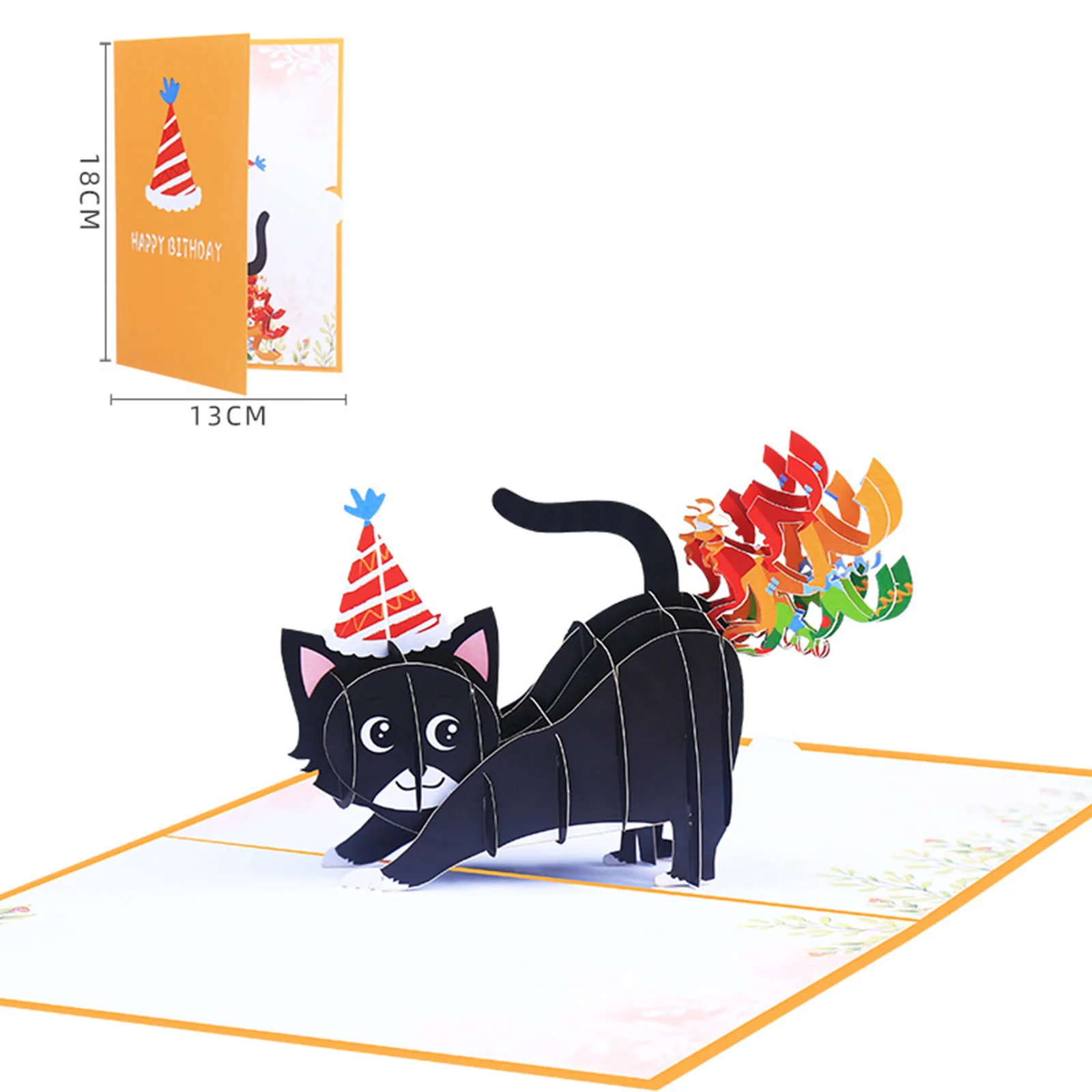 Envelopes Greeting Cards Unmatched 5x7 Inches Birthday Card Black Cat Envelope Postcards Explosive Laughter Brand New