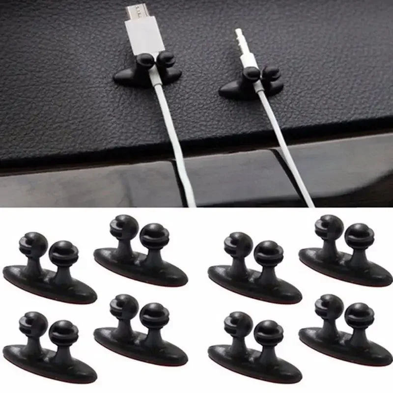 8pcs Classical Car Charger Line Clasp Clamp Headphone/USB Cable Clip Toyota Chr Accessories