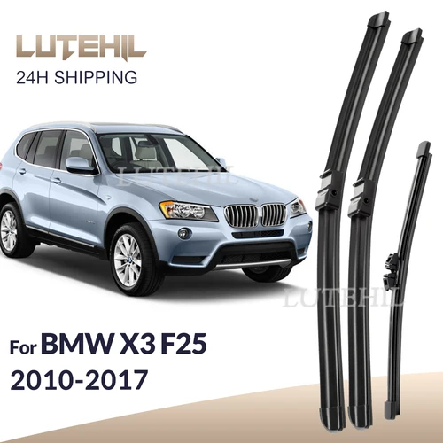 Imagen 1 del producto Para BMW X3 F25 2010-2017 2011 2012 2013 2014 limpiaparabrisas delantero y trasero limpiaparabrisas cepillos de ventana 26 ""+ 20"" + 13""