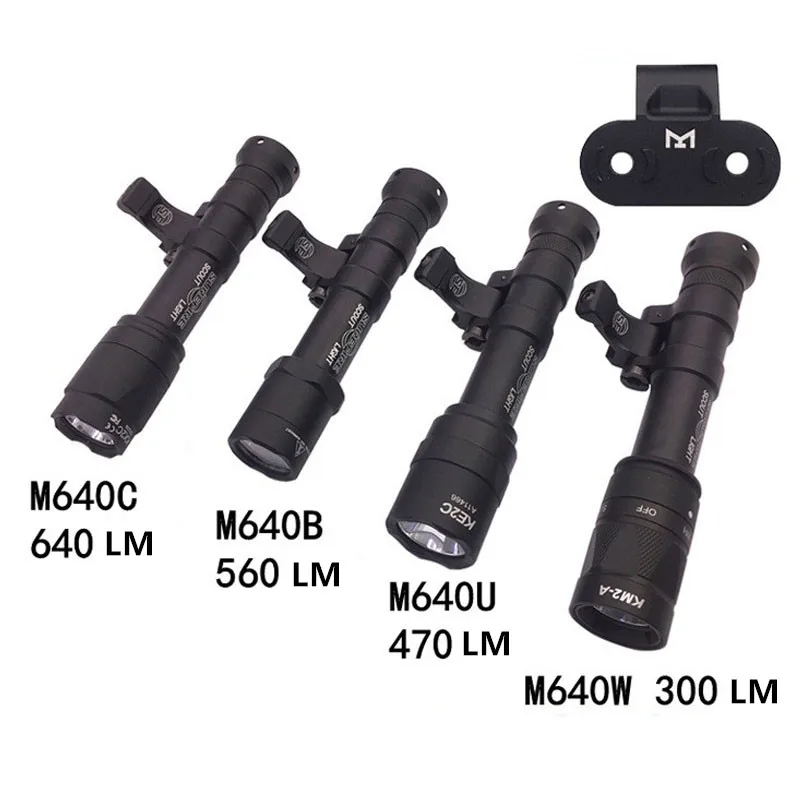 Surefir ไฟฉายกล M640U M640C M640W M640B พร้อมไฟอัดลมสำหรับ mlok keymod RAIL