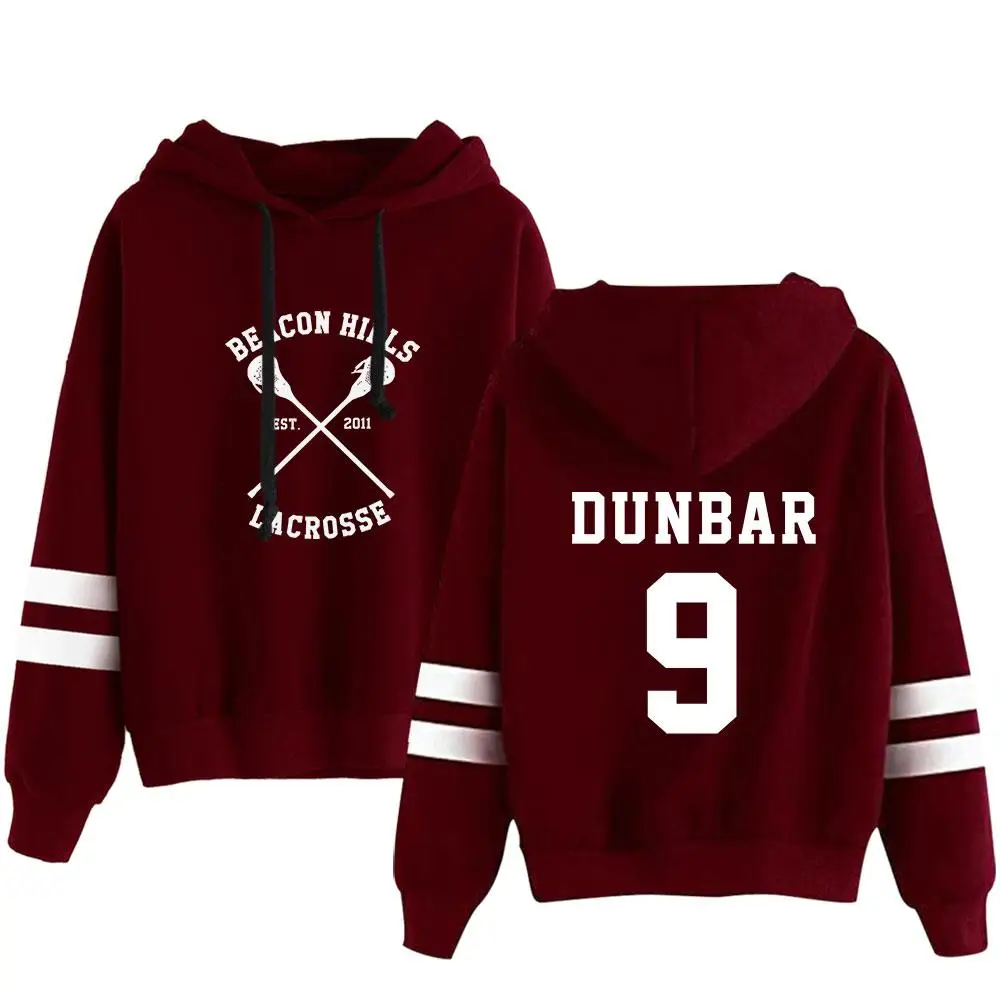 DUNBAR-Teen Wolf Hoodie para homens e mulheres, moletom unissex, manga sem bolso, Harajuku Streetwear, plus size, roupas da moda