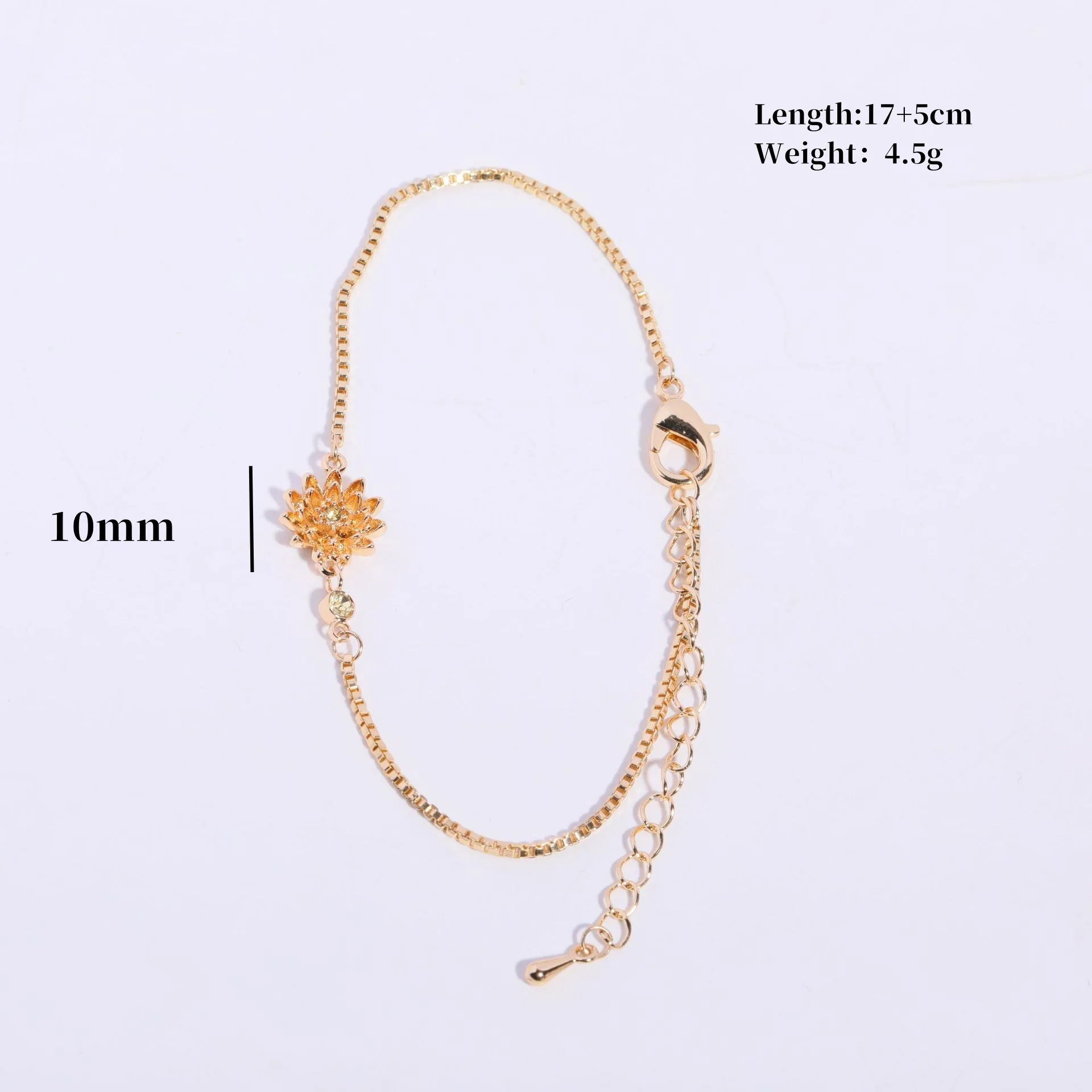 ديسمبر الزركون جوهرة الميلاد زهرة قلادة أساور للنساء سحر الذهب اللون صندوق من الفولاذ المقاوم للصدأ سلسلة مجوهرات اكسسوارات #6