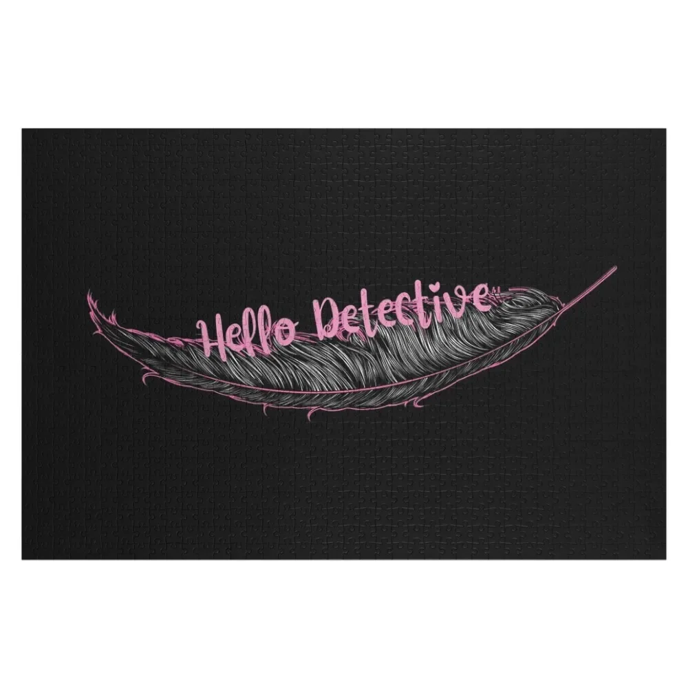 Hello Detective! Pink Feather Lucifer Morningstar Jigsaw Puzzle Game Children Christmas Gifts Puzzle