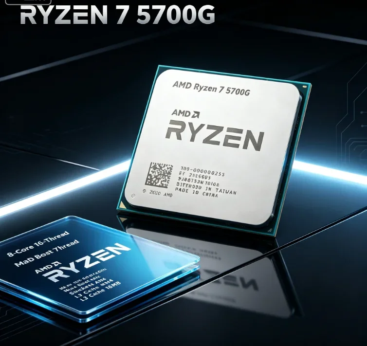 AMD R7 5700G Desktop Processor Socket AM4 Ryzen 7 5700G 4.6GHz 16MB L3 Cache 8 Core 16 Thread Integrated Graphics