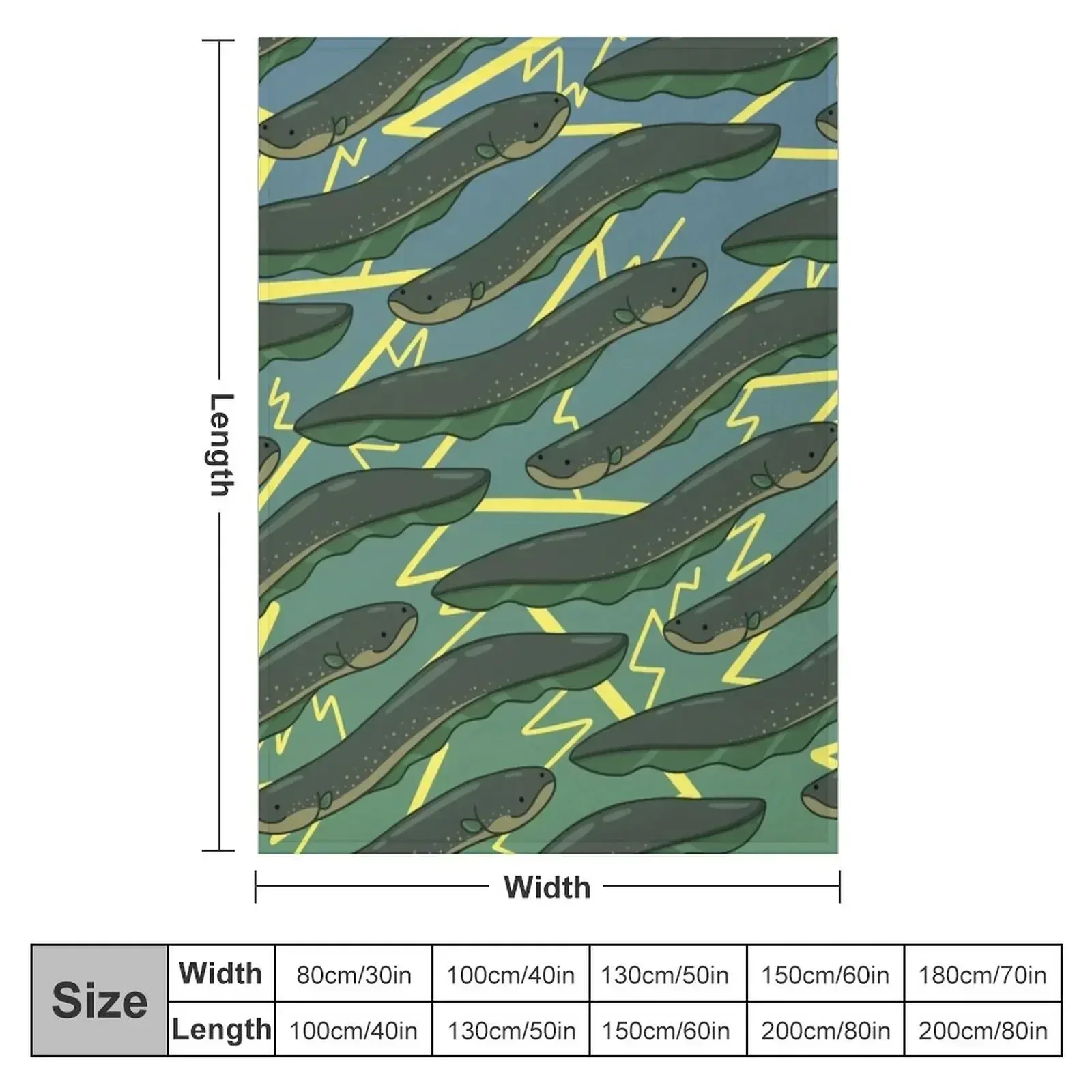 Electric Eel Pattern Throw Blanket Summer wednesday Thermal Plaid on the sofa Blankets