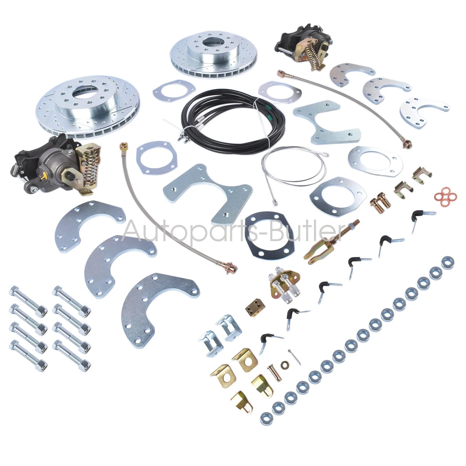 

AP03 Complete Disc Brake Conversion Kit + Parking Brakes for Ford 8" 9" Small Bearing