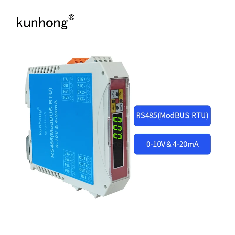 

DIN Rail-Mounted High-Speed Weighing Transmitter K5 with Analog Output Weight Control Indicator and Modbus RS485