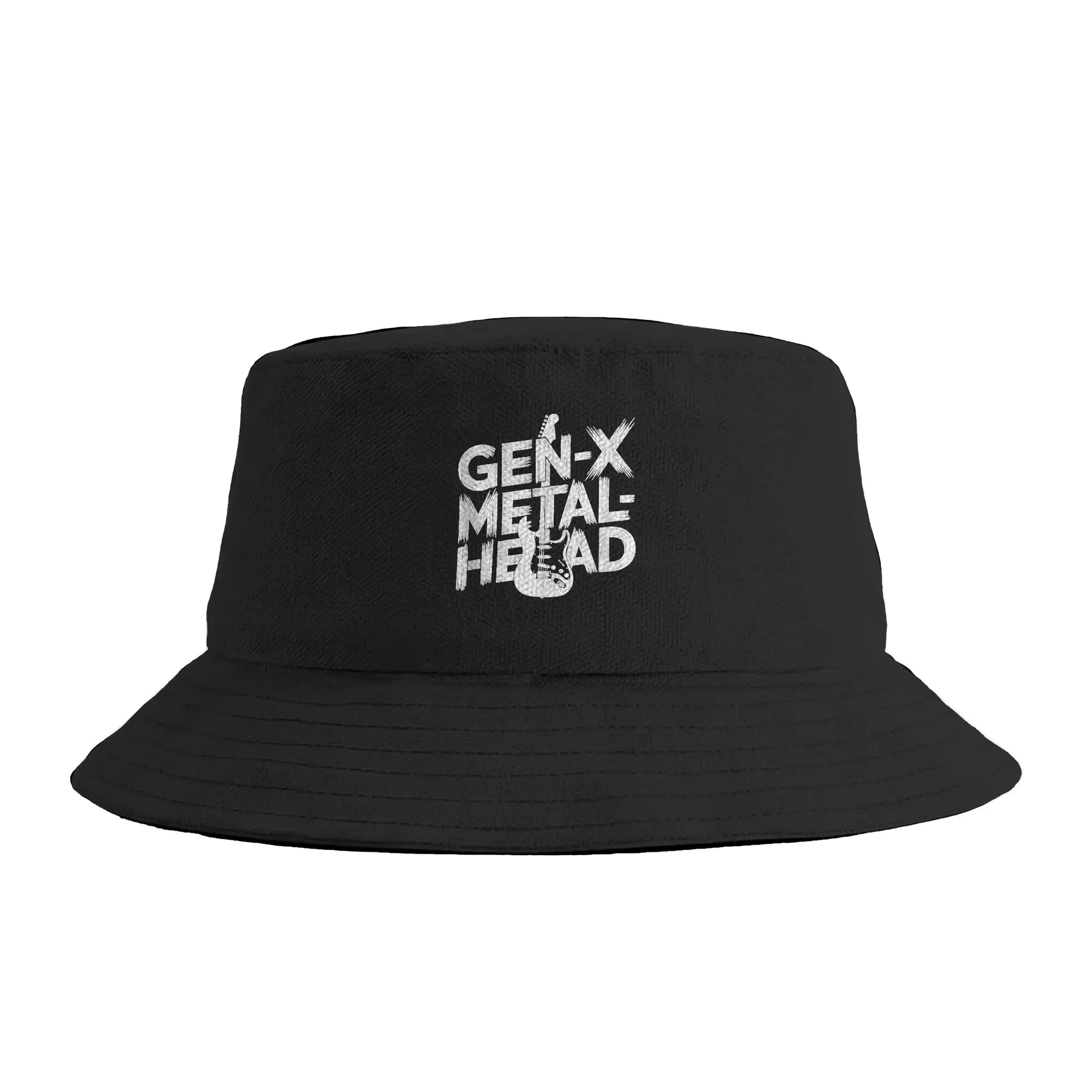 Gen X Metalhead 80s Heavy Metal Music Lovers Bucket Hat Summer  Casual Fisherman Hats For Unisex Foldable Hunting Caps Sunscreen
